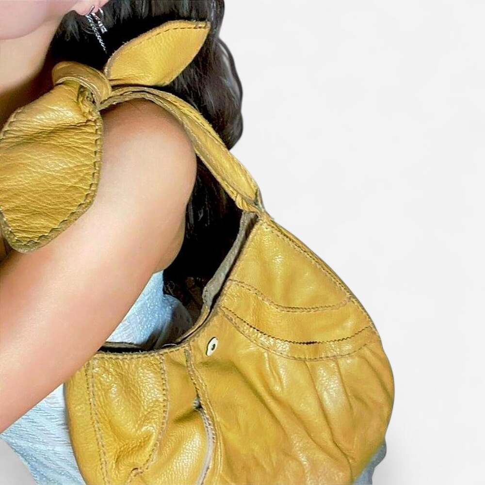 Brown Leather Shoulder Bag With